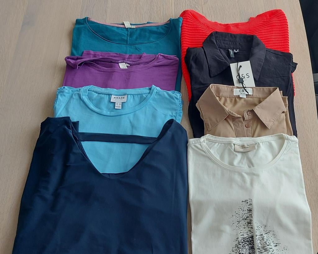 Kledingpakket T-shirts, blouses en dun truitje, Kleding | Dames, Ophalen of Verzenden, Zo goed als nieuw, Maat 38/40 (M), Korte mouw