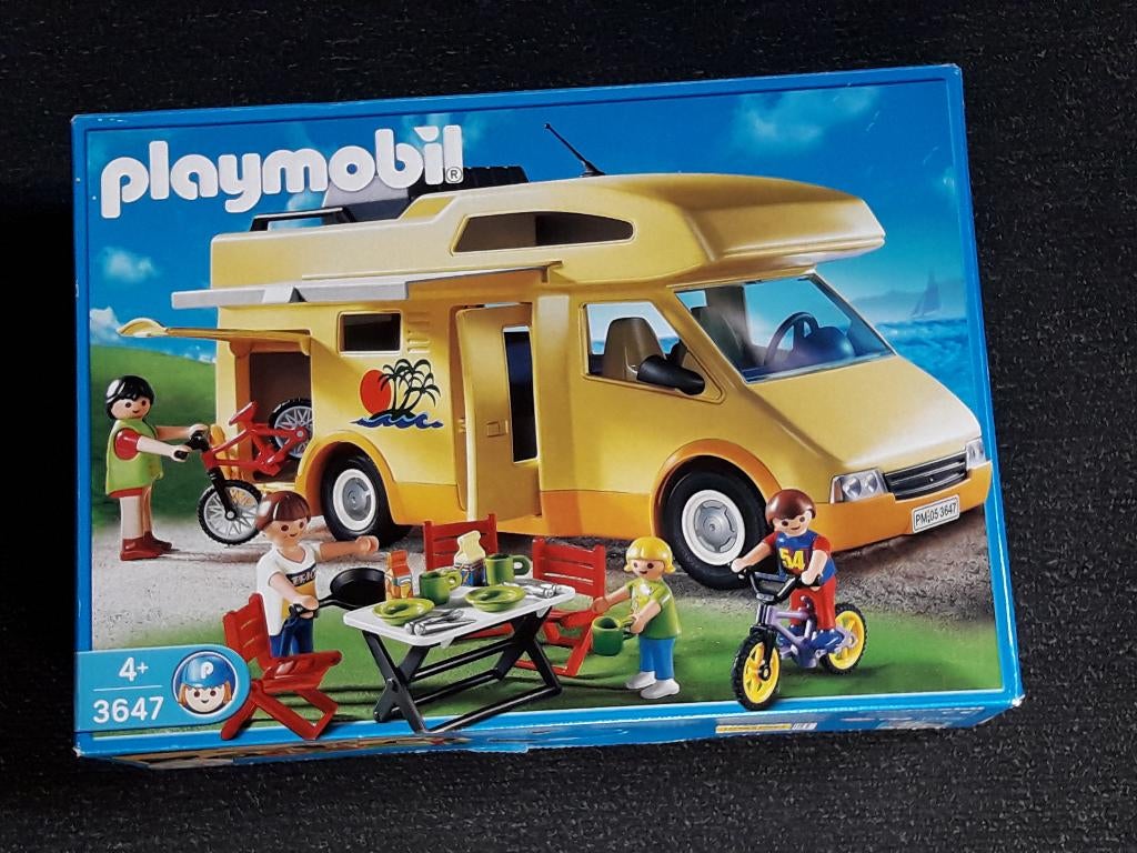 playmobil kampeerwagen 3647 met toebehoren , nieuw in doos, Ophalen of Verzenden, Nieuw, Complete set