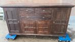 Donker houten dressoir met laden en 4 deuren, Ophalen, Gebruikt, Met deur(en), Klassiek
