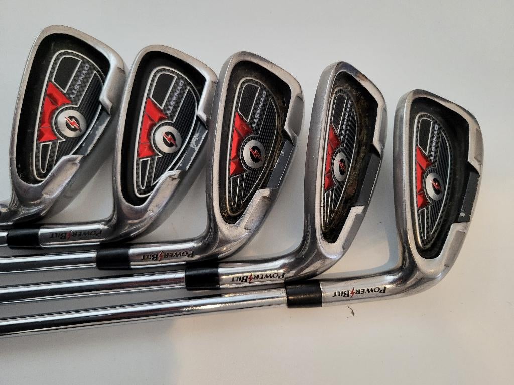Setje IJzers 5-7-8-9 en P van Powerbilt in draagtas, Sport en Fitness, Golf, Ophalen, Gebruikt, Set, Mizuno