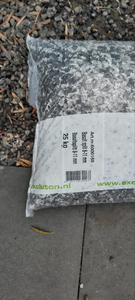 Grind, basalt split antraciet, Tuin en Terras, Grind, Keien en Split, Ophalen, Gebruikt, Antraciet, Split