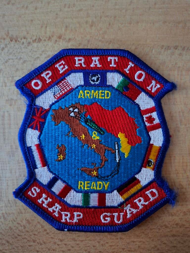 Operation Sharp Guard Patch, Verzamelen, Ophalen of Verzenden, Marine, Overige gebieden, Embleem of Badge