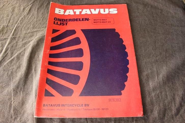 Batavus Mot O Mat 2V 1978 bromfiets onderdelen boek, Fietsen en Brommers, Handleidingen en Instructieboekjes, Zo goed als nieuw