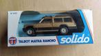 TALBOT MATRA RANCHO, SOLIDO, MINT&BOXED, Ophalen of Verzenden, Nieuw, Auto, Solido