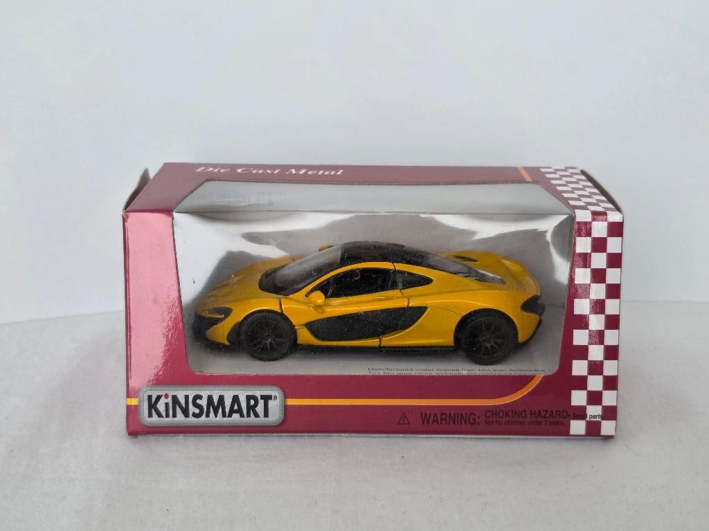 1:36 Mclaren P1 Geel Kinsmart, Ophalen of Verzenden, Zo goed als nieuw, Auto, Overige merken