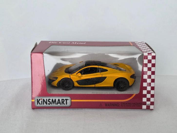 1:36 Mclaren P1 Geel Kinsmart, Hobby en Vrije tijd, Modelauto's | 1:43, Zo goed als nieuw, Auto, Overige merken, Ophalen of Verzenden