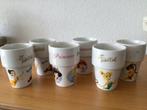 6 Disney bekers: Tinkerbell en Prinsessen, Ophalen of Verzenden, Overige figuren, Zo goed als nieuw, Servies