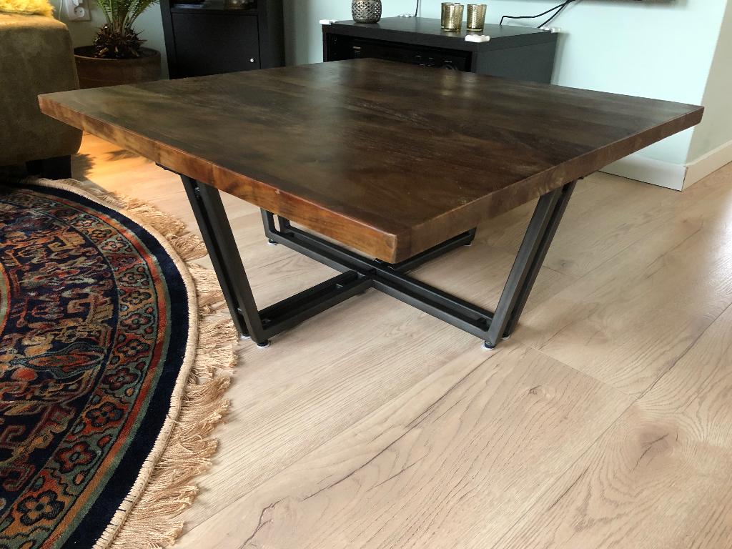 Industriële Trendhopper salontafel, Huis en Inrichting, Gebruikt, 50 tot 100 cm, Vierkant, 50 tot 100 cm