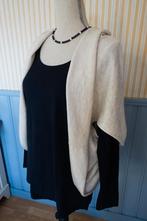 elegante beige vest - stevige tricot - one size, Ophalen of Verzenden, Zo goed als nieuw, Beige
