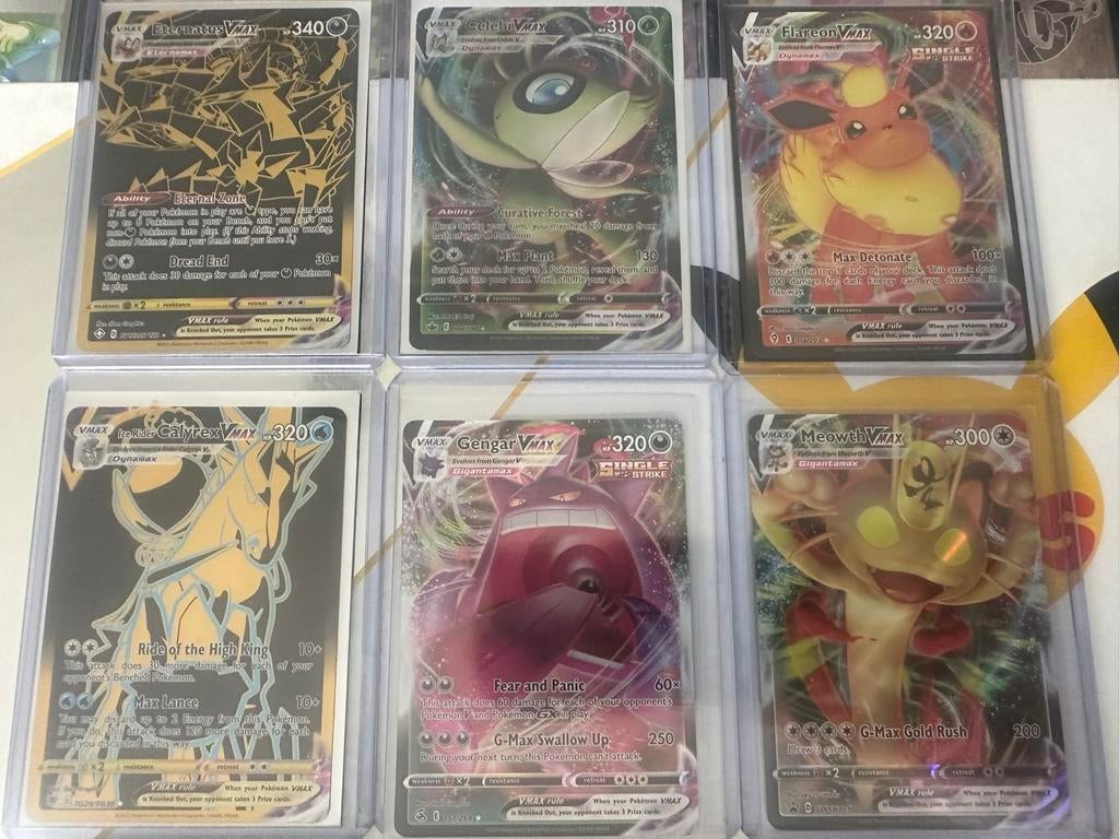 Pokémon VMAX kaarten: Eternatus, Celebi, Flareon en meer, Ophalen of Verzenden, Nieuw, Meerdere kaarten
