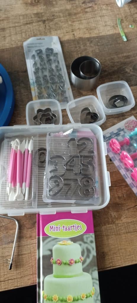 Uitstekers en gereedschap voor taartdecoratie, Ophalen of Verzenden