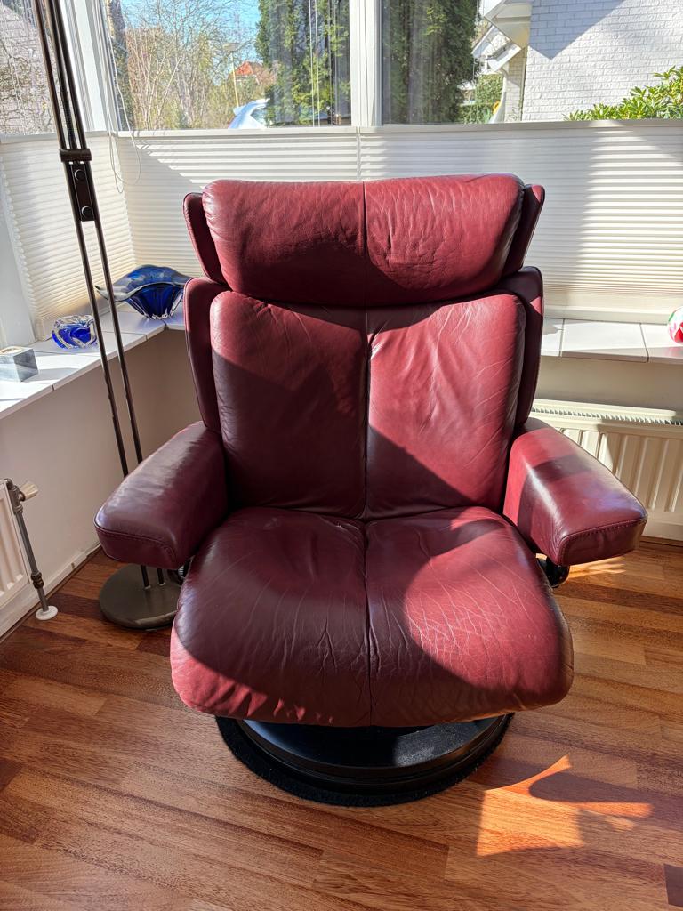 Stressless Fauteuil, Ophalen, Gebruikt, Minder dan 75 cm, Leer