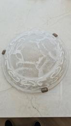 Plafondlamp, Ophalen of Verzenden, Gebruikt, Glas, Vintage, Klassiek