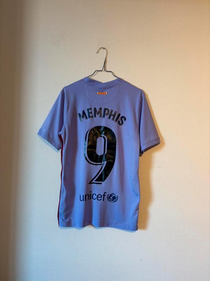 Memphis Depay, Barcelona (2021-2022), Verzamelen, Sportartikelen en Voetbal, Zo goed als nieuw, Shirt, Buitenlandse clubs, Ophalen of Verzenden