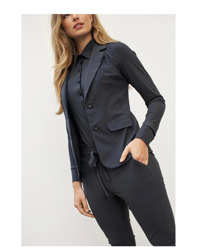 Studio Anneloes Clean blazer antraciet S, Ophalen of Verzenden, Zo goed als nieuw, Jasje, Maat 36 (S)