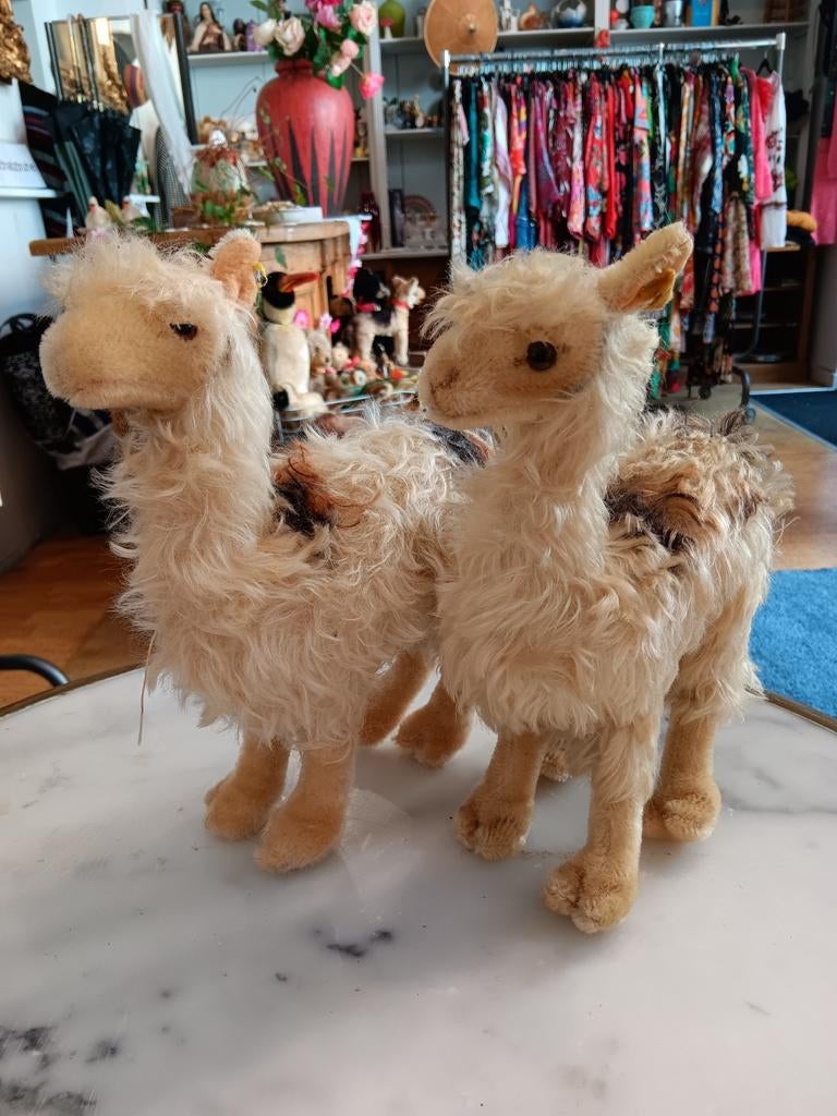 Antieke Steiff Lamas, Antiek en Kunst, Antiek | Speelgoed, Ophalen of Verzenden