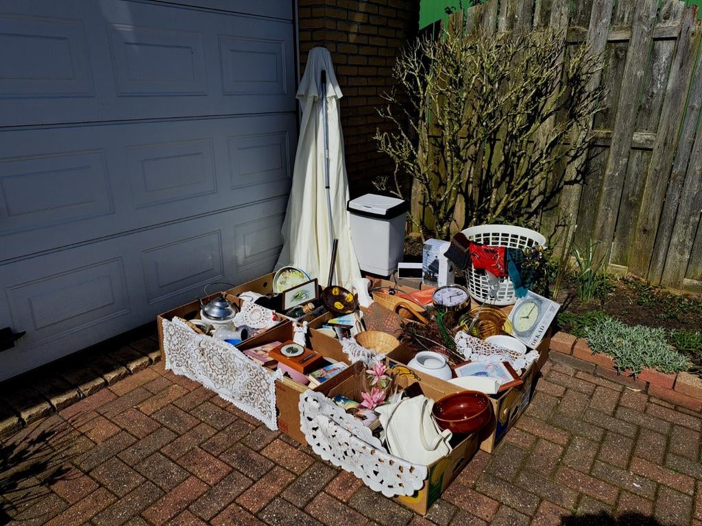 Grote partij vintage retro rommelmarktspullen, Ophalen