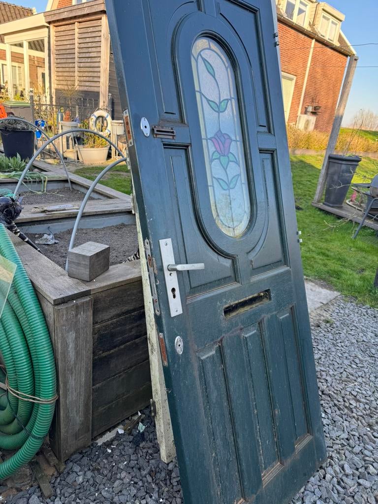 Hardhouten buitendeur, Ophalen of Verzenden, Zo goed als nieuw, Hout, Overige typen