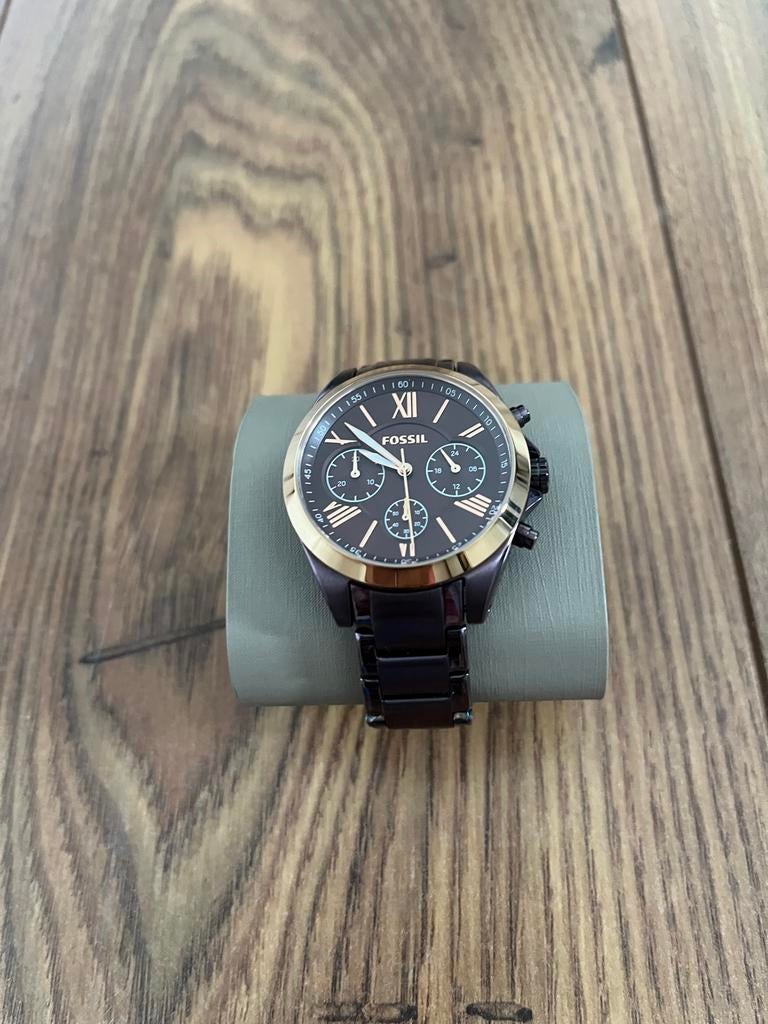 Fossil Chronograaf Dameshorloge met Doos, Sieraden, Tassen en Uiterlijk, Horloges | Dames, Staal, Staal, Fossil, Polshorloge