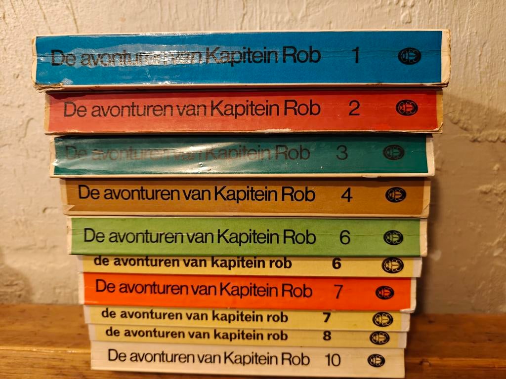 10 stripboeken van Kapitein Rob., Meerdere stripboeken, Ophalen of Verzenden, Zo goed als nieuw