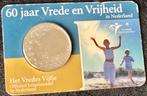 HET VREDES VIJFJE ZILVEREN €5,-  60 JAAR VREDE EN VRIJHEID, Koningin Beatrix, Zilver, Euro's, Ophalen of Verzenden