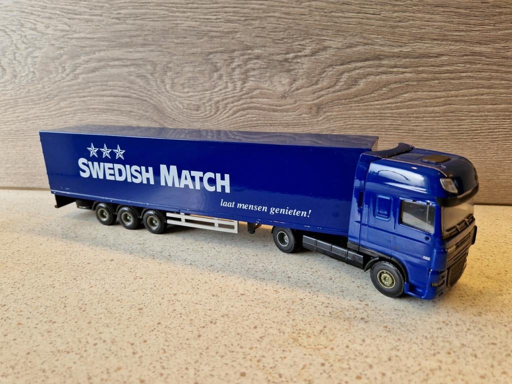 DAF Lion Toys Swedish Match, Ophalen of Verzenden, Zo goed als nieuw, Bus of Vrachtwagen, Lion Toys