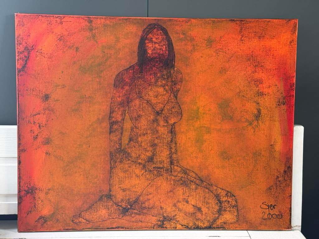 Kunstwerk Sjer Jacobs Acryl op doek, Ophalen