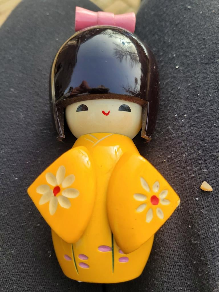 Kokeshi doll hout, Ophalen of Verzenden