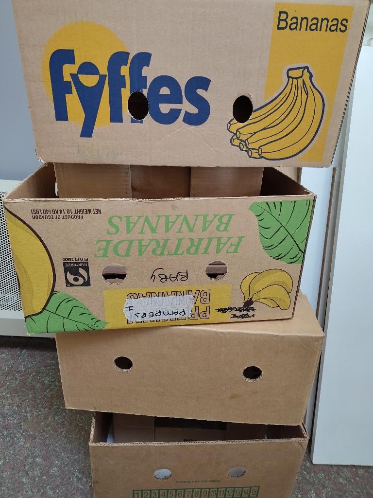 Bananendozen, Ophalen, Doos, 40 tot 60 cm, 50 tot 75 cm