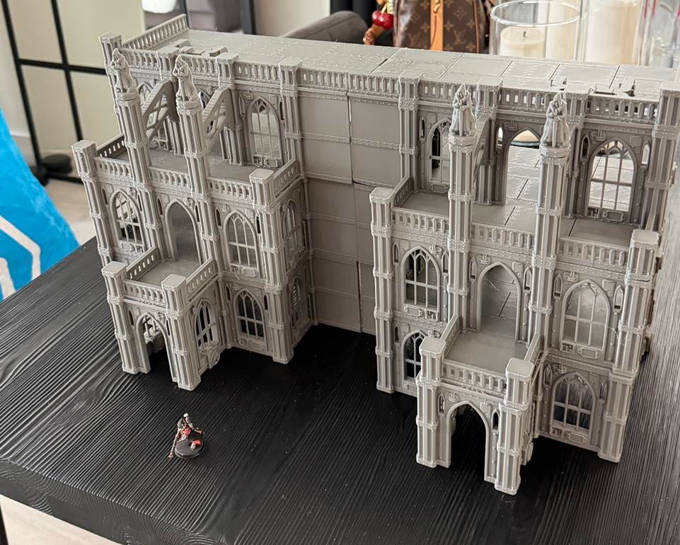 Ruines xl warhammer style gebouwen modulair 6 delig, Ophalen of Verzenden, Zo goed als nieuw, Warhammer