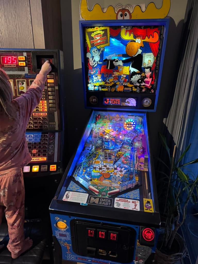 Rocky & Bullwinkle flipperkast – LED – NVRAM – Multiball, Verzamelen, Automaten | Flipperkasten, Ophalen of Verzenden, Data East