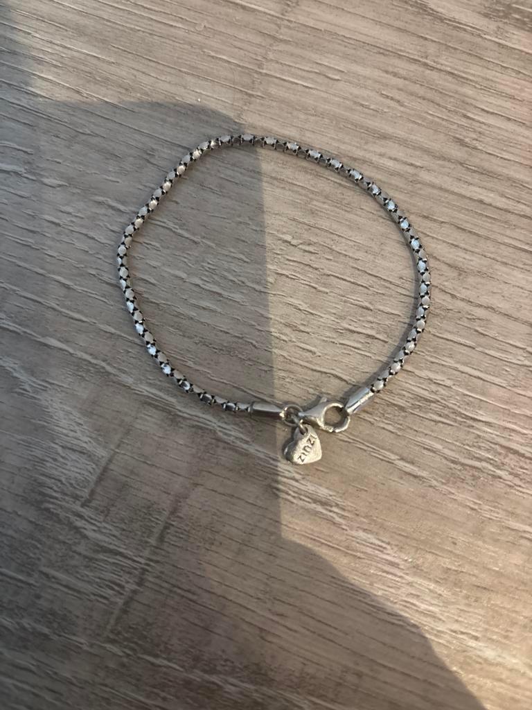 Zinzi zilveren armband, Ophalen of Verzenden, Zo goed als nieuw, Zilver, Met bedels of kralen