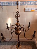 Koperen kroonluchter met 6 armen, Ophalen, Gebruikt, Metaal