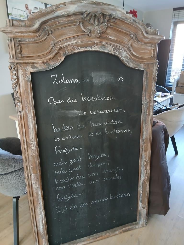 Super gaaf krijtbord in lijst, Ophalen, Minder dan 50 cm, Zo goed als nieuw, Minder dan 50 cm