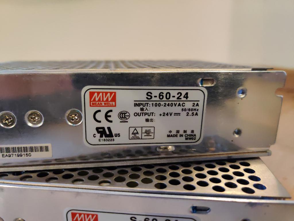 Mean Well S-60-24 voeding 24V 2,5A Power Supply NIEUW LED, Ophalen of Verzenden, Nieuw