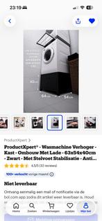 Wasmachine Verhoger - Kast - Omouw met Lade - Zwart, Ophalen, Nieuw, 1200 tot 1600 toeren, Minder dan 85 cm