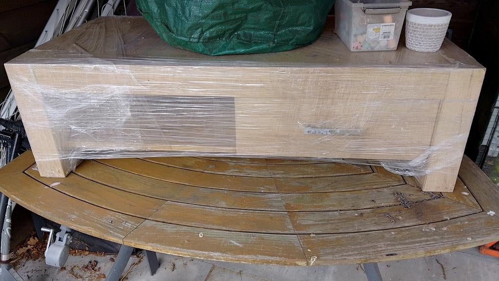 Gratis af te halen: stevige koffietafel met lade, Ophalen, Gebruikt, 100 tot 150 cm, 50 tot 100 cm