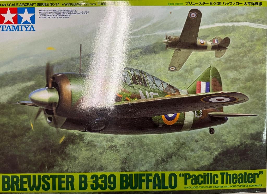 Coelianmodels, Tamiya 61094, Brewster B339 NL, 1/48, € 38,99, Overige merken, Nieuw, Ophalen of Verzenden, Groter dan 1:72