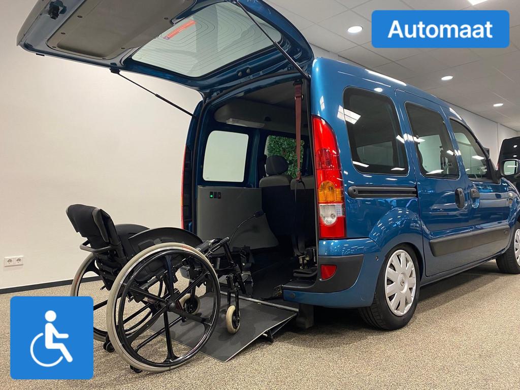 Renault Kangoo Rolstoelauto Automaat (airco) 3+1 of 5+0, Auto's, Automaat, Stof, Gebruikt, Zwart