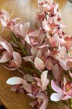 Zijden orchideeën, roze - Kunstbloemen, Ophalen of Verzenden, Zo goed als nieuw, Binnen