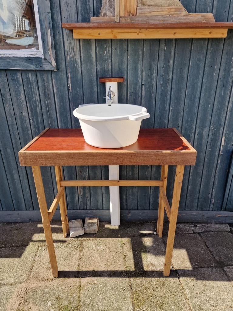 Camping wastafel met kraan en kastje voor caravan, Ophalen, Gebruikt