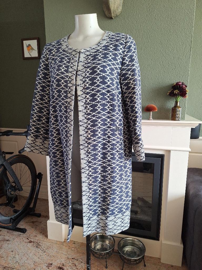 BA&SH ba-sh lang schitterend blauw wit vest 2 M 38, Maat 38/40 (M), Zo goed als nieuw, Ba&sh, Verzenden