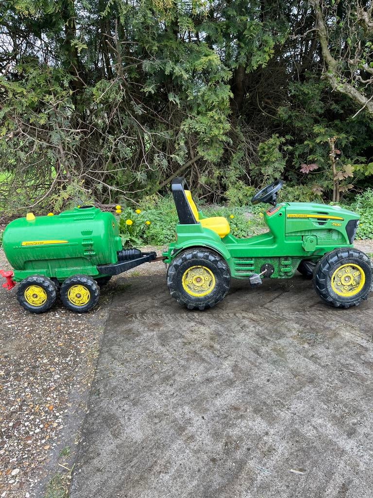 John Deere Traptrekker met watertank - Gebruikt, werkt prima, Ophalen of Verzenden, Gebruikt, Trapvoertuig