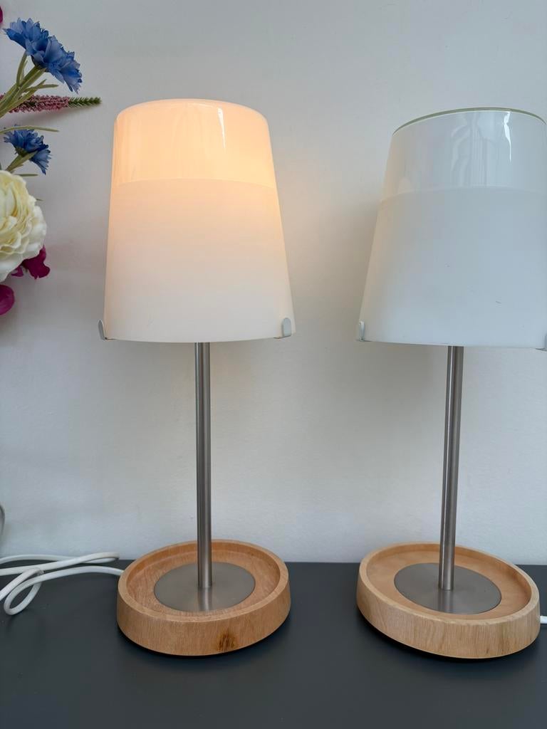 Twee prachtige Ikea Basisk tafellampjes, Huis en Inrichting, Glas, Ophalen of Verzenden, Zo goed als nieuw, Minder dan 50 cm