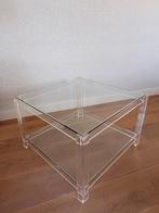 salontafel plexiglas acrylaat transparant glas bijzettafel, Ophalen, Modern minimalistisch design vintage retro, 50 tot 100 cm