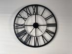 Grote Hamilton Living Wandklok 60 cm - Romeinse Cijfers, Ophalen, Zo goed als nieuw, Analoog, Wandklok