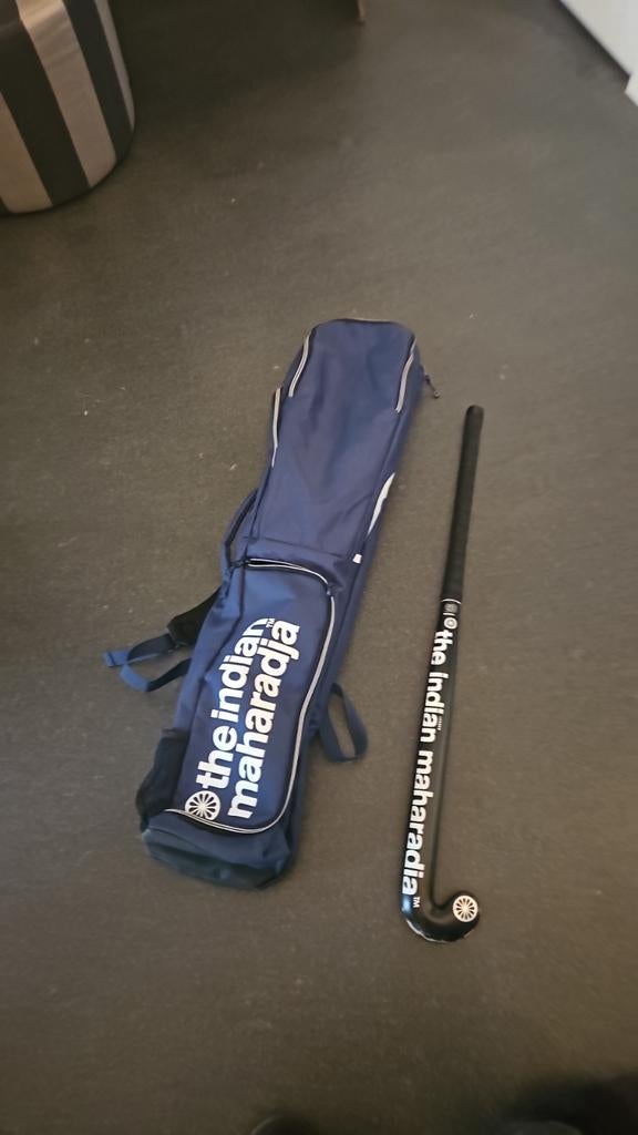 Hockeystick The Indian Maharadja incl. tas donkerblauw ZGAN, Ophalen of Verzenden, Zo goed als nieuw, Tas