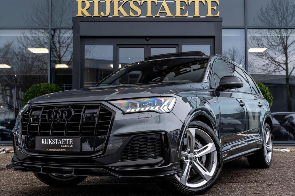 Audi Q7 60 TFSI e Quattro S-Line|PANO|MEMORY|ACC|LUCHTVERING, Auto's, Audi, Automaat, Gebruikt, 2995 cc, Bedrijf