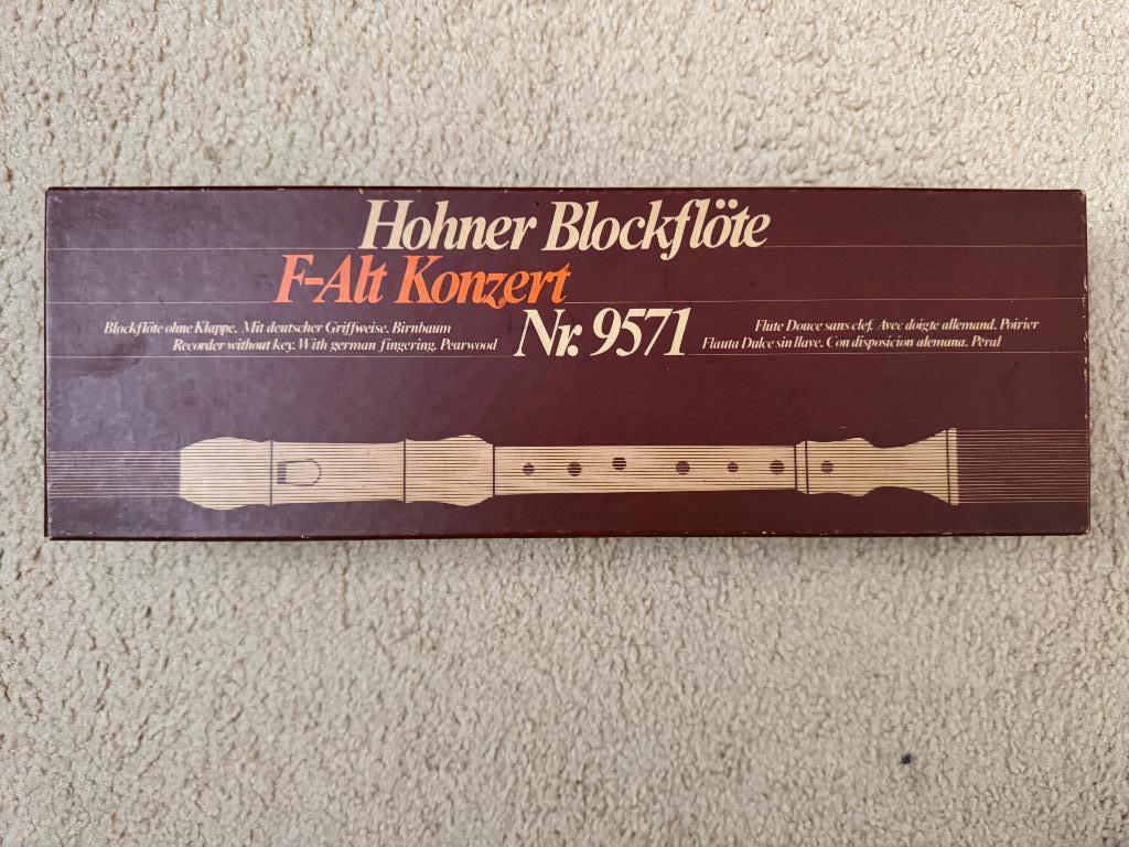 Hohner blokfluit F-Alt Konzert Nr. 9571, Ophalen of Verzenden, Zo goed als nieuw, Alt, Met koffer, hoes of etui