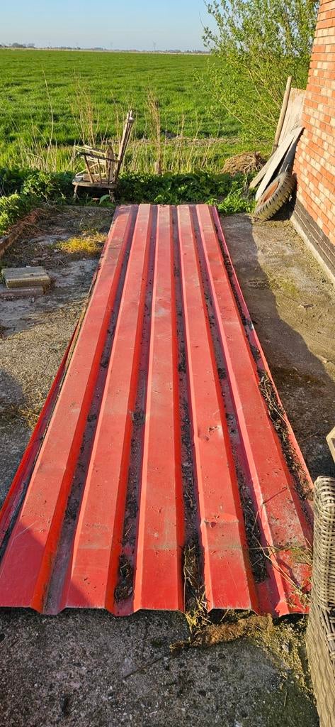3 gebruikte dakplaten, 4.7 x 1.1 meter, Ophalen of Verzenden